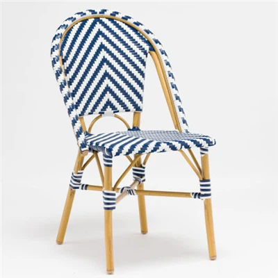 Scaun de grădină confortabil îndoit din ratan și aluminiu metalic pentru grădină